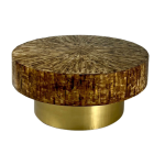 Manzil Coffee Table - Brown Mother of Pearl Inlay