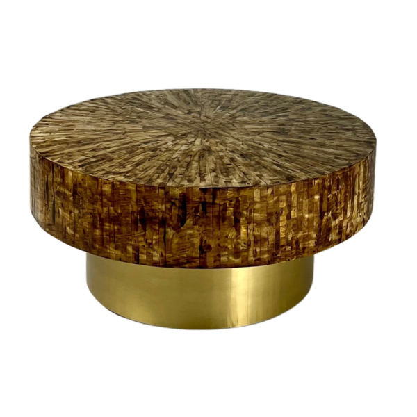 Manzil Coffee Table - Brown Mother of Pearl Inlay
